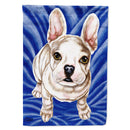 Diamond in Blue French Bulldog House Flag 28x40 Porch Sleeve Pole Decorative Outside Yard Banner Artwork Wall Hanging, Polyester