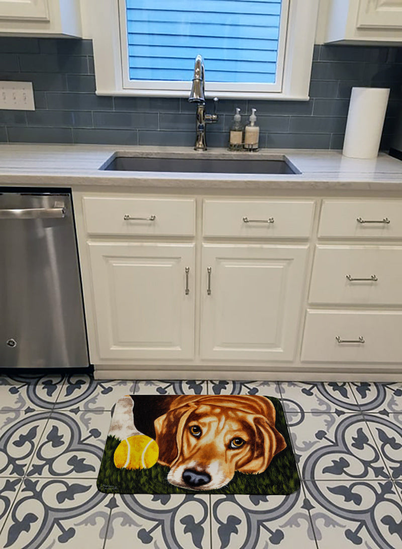 Have Ball Will Travel Beagle Machine Washable Memory Foam Mat AMB1358RUG