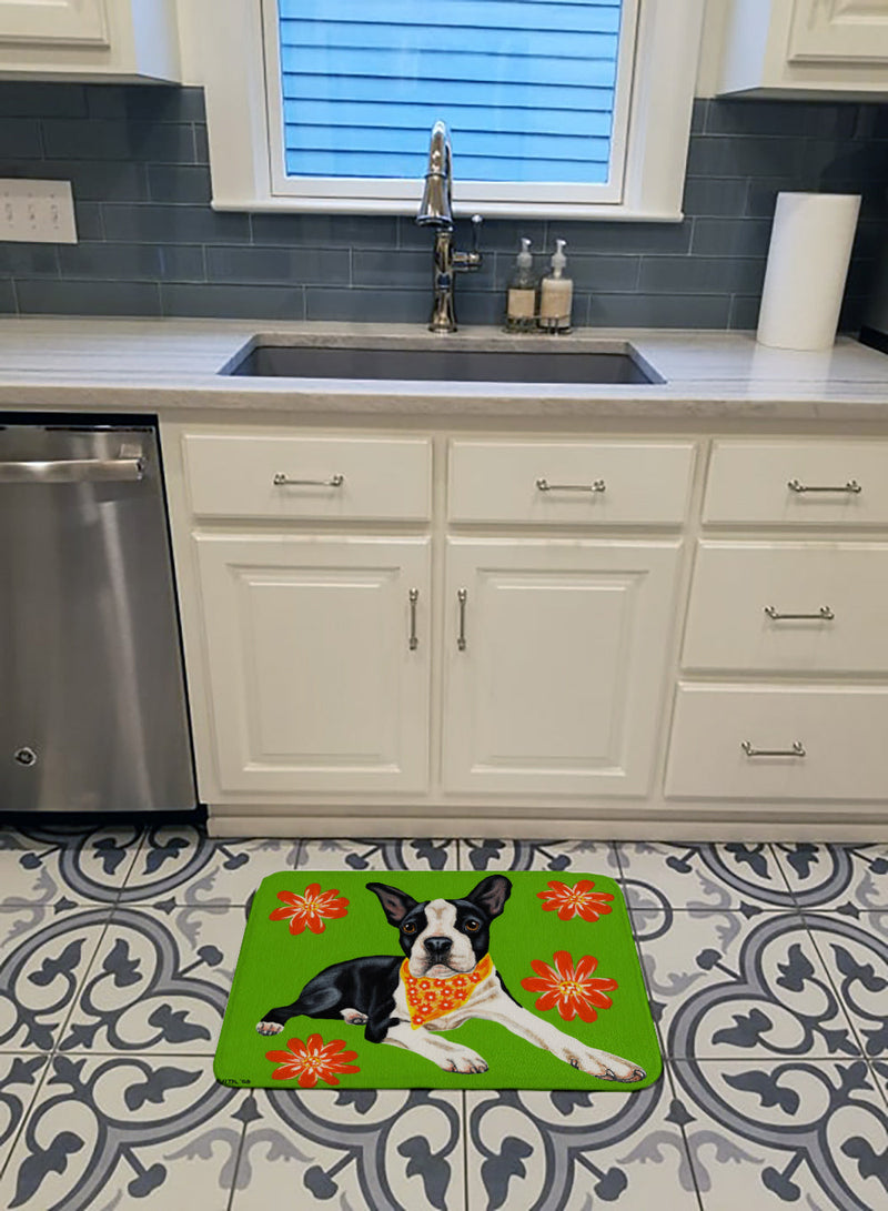 Cosmo Cutie Boston Terrier Machine Washable Memory Foam Mat AMB1385RUG