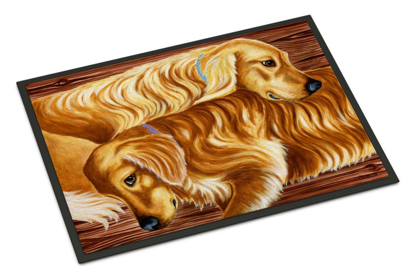 Zeus and Chloie the Golden Retrievers Indoor or Outdoor Mat 24x36 AMB1387JMAT