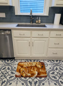 Zeus and Chloie the Golden Retrievers Memory Foam Kitchen Mat Machine Washable Anti-Fatigue Cushion Comfort Bath or Kitchen Rug