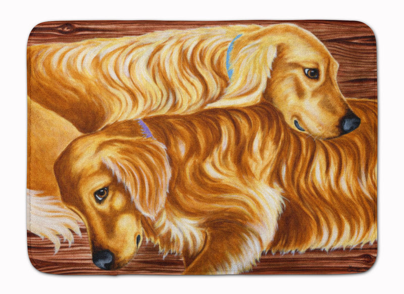 Zeus and Chloie the Golden Retrievers Machine Washable Memory Foam Mat AMB1387RUG