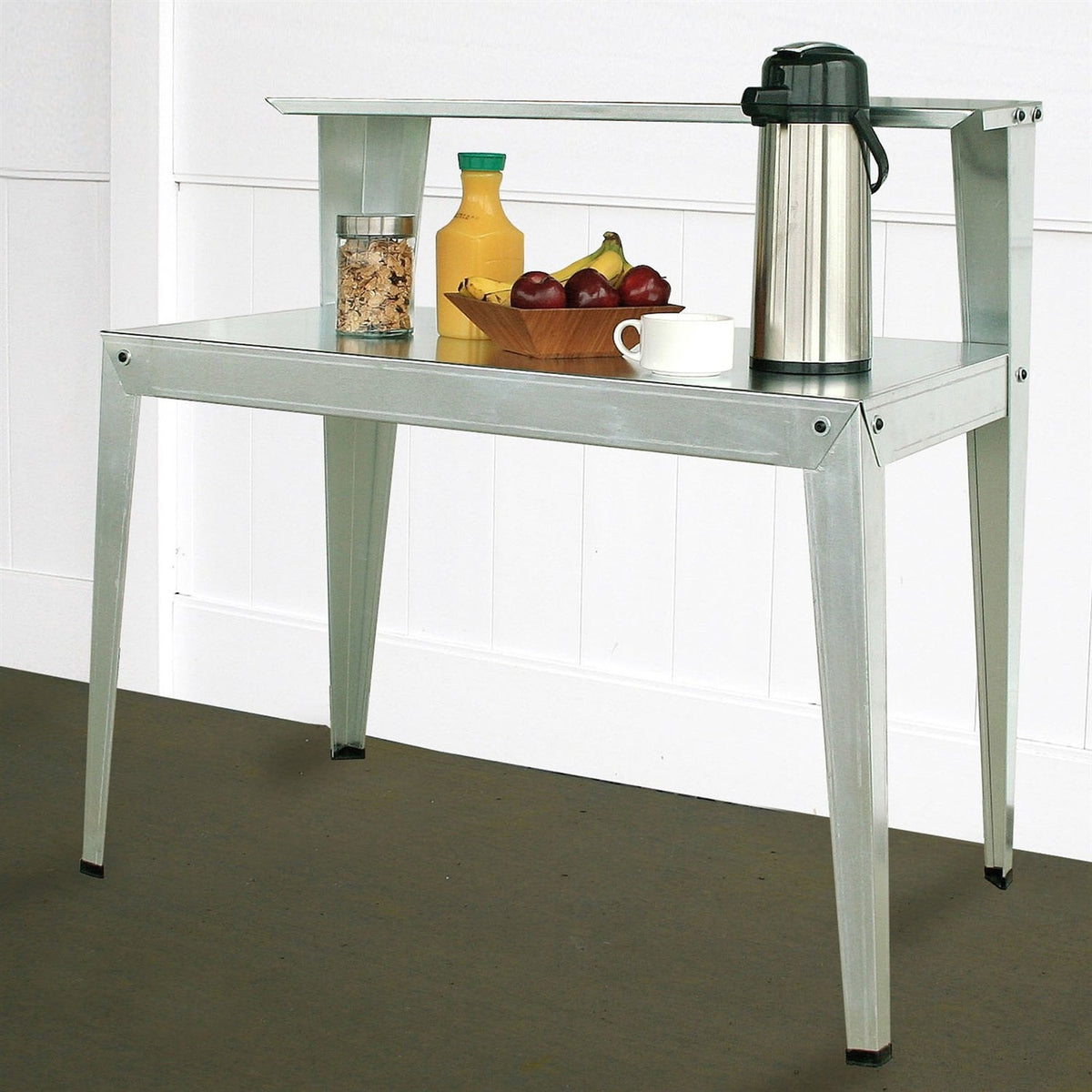 Galvanized Steel Potting Bench Garden Workstation Rack Table, photo 4 of 4