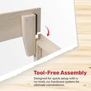 Twin size Solid Wood Heavy Duty Platform Bed Frame in Off-White - Made In USA