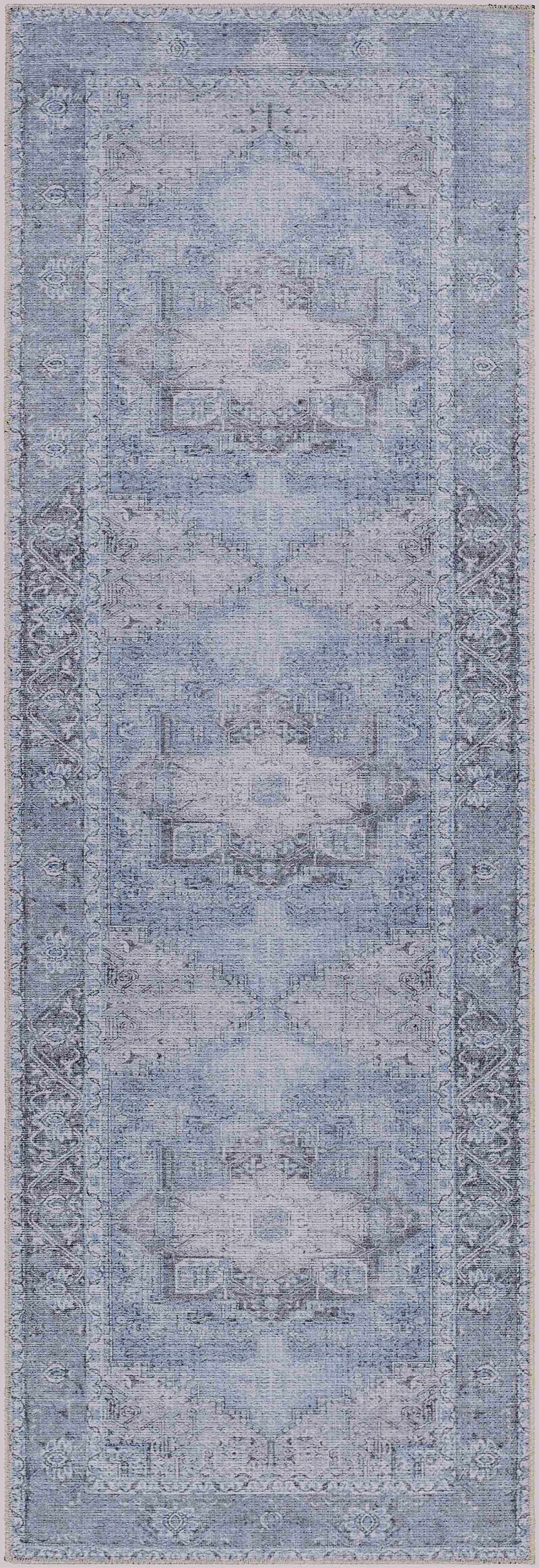 Ice Blue Nisa Washable Rug