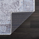 Ice Blue Flat Pile Washable Rug - Clearance