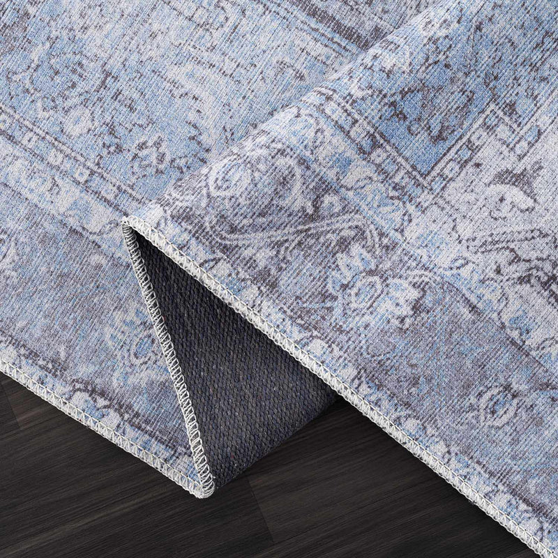 Ice Blue Nisa Washable Rug