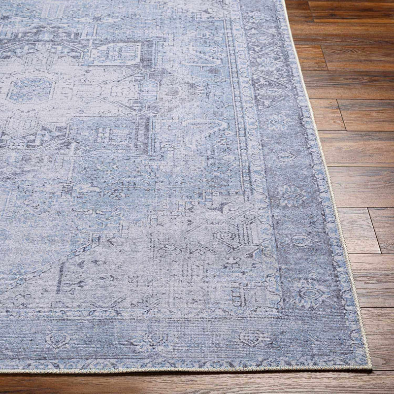 Ice Blue Nisa Washable Rug