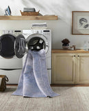 Ice Blue Flat Pile Washable Rug - Clearance