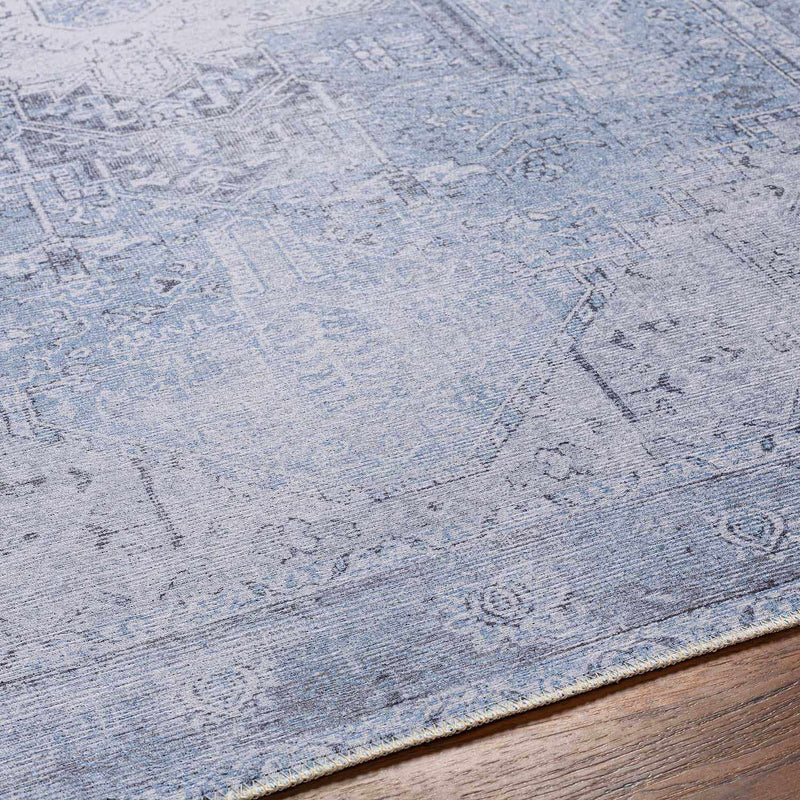 Ice Blue Nisa Washable Rug