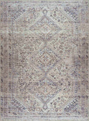 Barny Tan Flat Pile Washable Area Rug