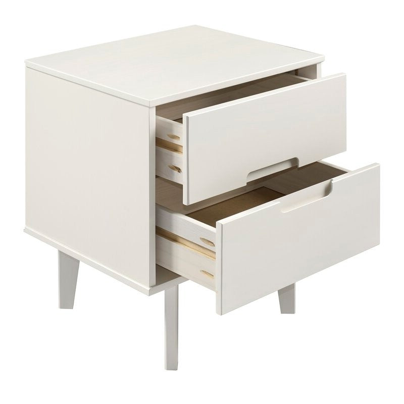 FarmHouse 2 Drawer Solid Wood Nightstand White, photo 4 of 5