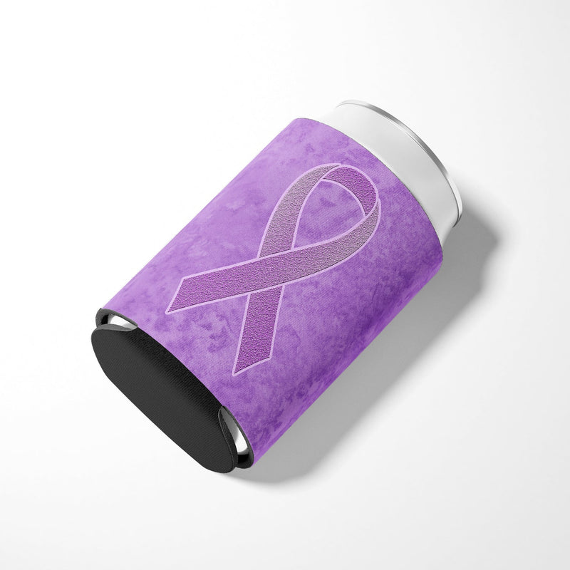 Lavender Ribbon for All Cancer Awareness Can or Bottle Hugger AN1200CC