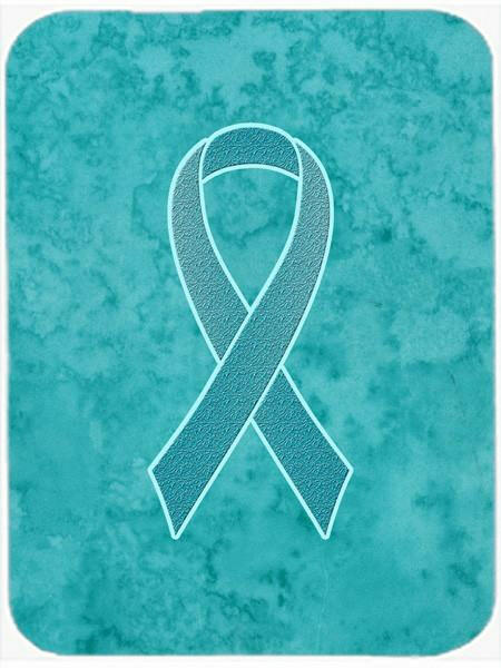 Teal Ribbon for Ovarian Cancer Awareness Glass Cutting Board Large Size AN1201LCB