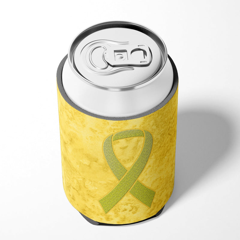 Yellow Ribbon for Sarcoma, Bone or Bladder Cancer Awareness Can or Bottle Hugger AN1203CC