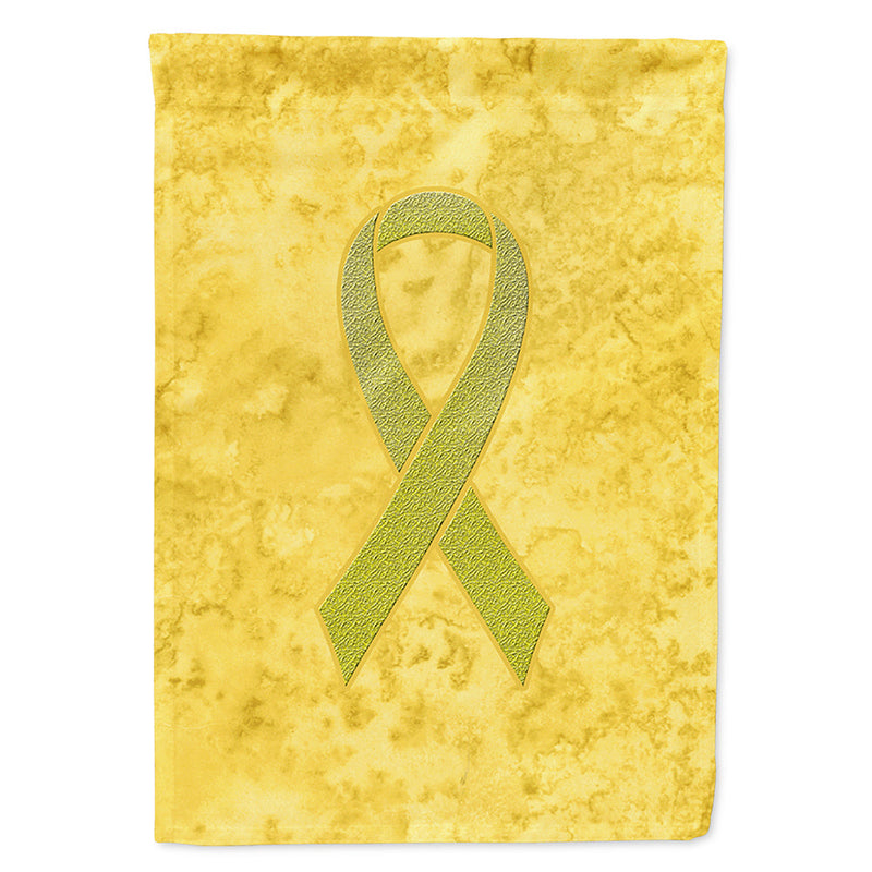 Yellow Ribbon for Sarcoma, Bone or Bladder Cancer Awareness Flag Canvas House Size AN1203CHF