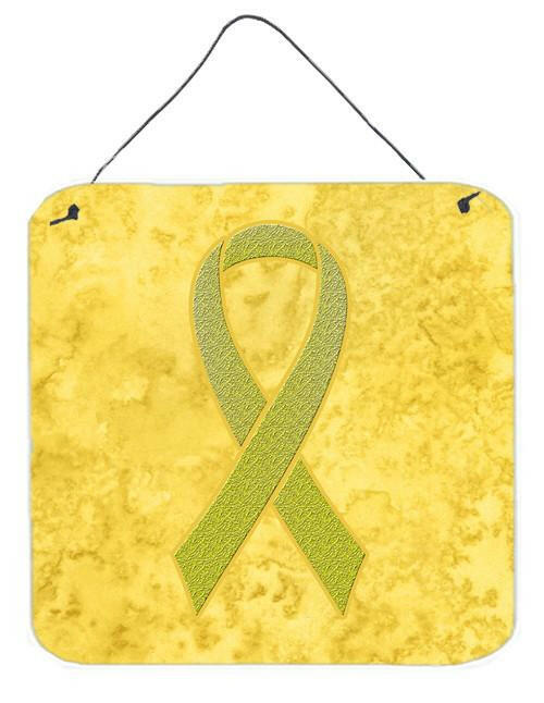 Yellow Ribbon for Sarcoma, Bone or Bladder Cancer Awareness Wall or Door Hanging Prints AN1203DS66