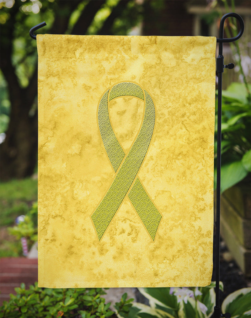 Yellow Ribbon for Sarcoma, Bone or Bladder Cancer Awareness Flag Garden Size AN1203GF