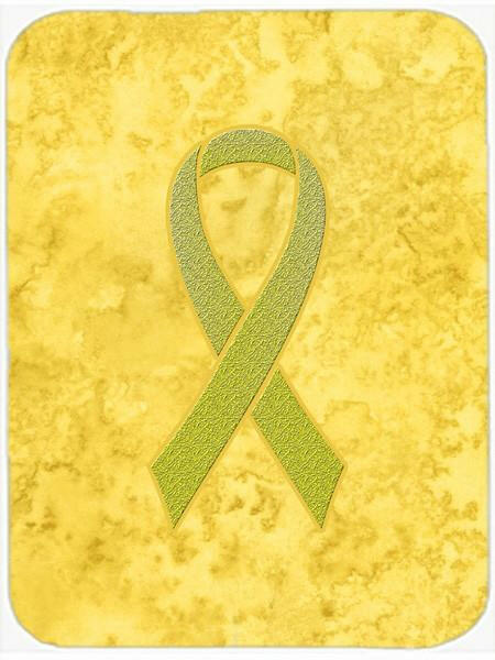 Yellow Ribbon for Sarcoma, Bone or Bladder Cancer Awareness Glass Cutting Board Large Size AN1203LCB