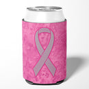 Pink Ribbon for Breast Cancer Awareness Can or Bottle Hugger Cooler Sleeve for Standard 12 oz Cans, Insulated Foam Beer & Soda Can Hugger Reusable