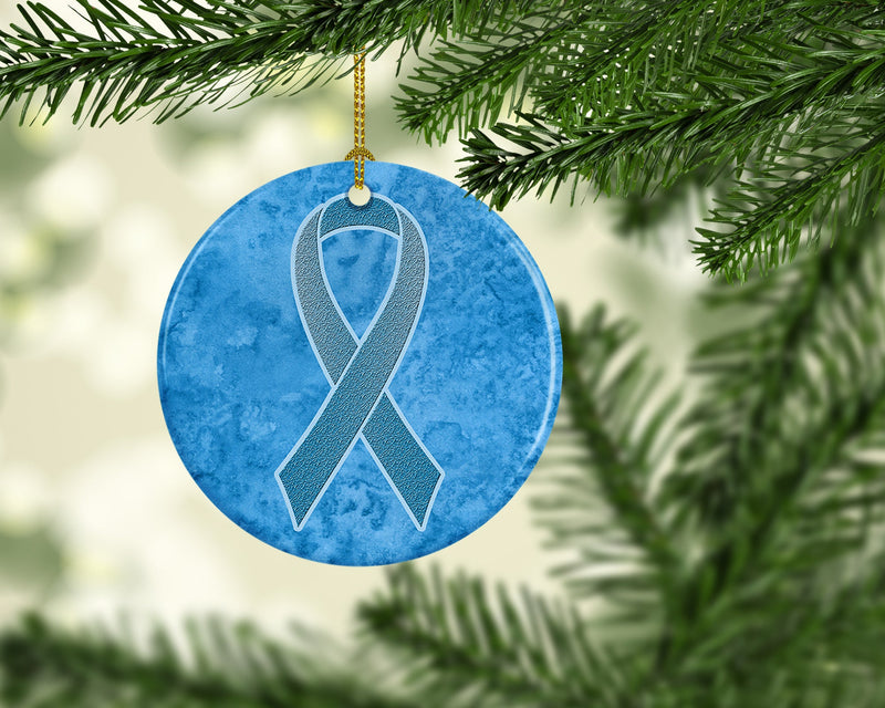 Blue Ribbon for Prostate Cancer Awareness Ceramic Ornament AN1206CO1
