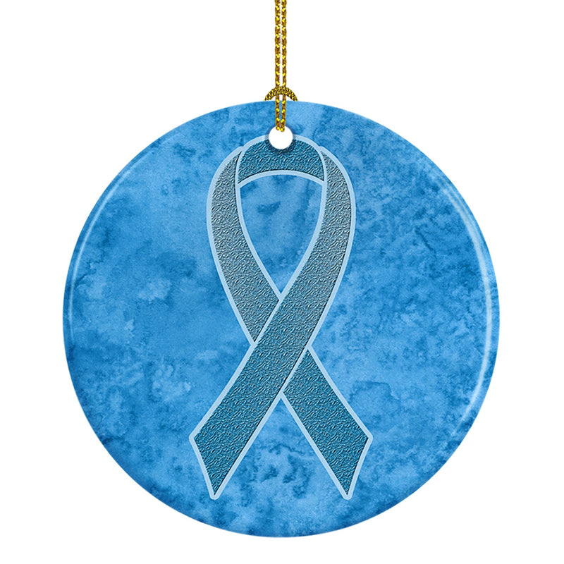 Blue Ribbon for Prostate Cancer Awareness Ceramic Ornament AN1206CO1