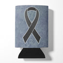 Black Ribbon for Melanoma Cancer Awareness Can or Bottle Hugger AN1216CC