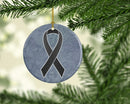 Black Ribbon for Melanoma Cancer Awareness Ceramic Ornament AN1216CO1