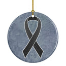 Black Ribbon for Melanoma Cancer Awareness Ceramic Ornament AN1216CO1