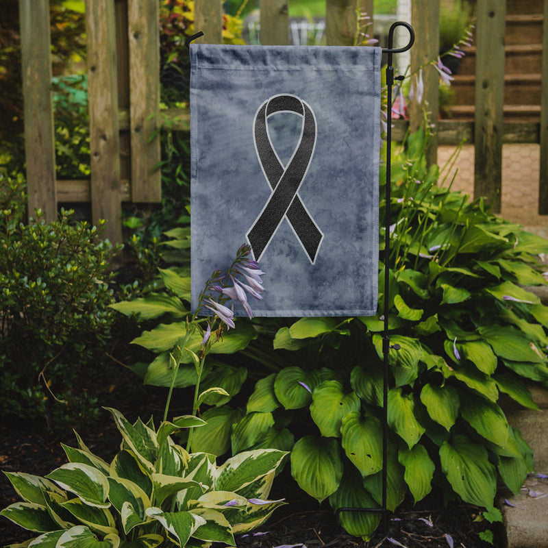 Black Ribbon for Melanoma Cancer Awareness Garden Flag – Inspirational Outdoor Support Decor AN1216GF