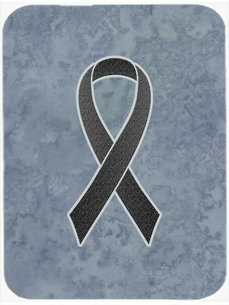 Black Ribbon for Melanoma Cancer Awareness Glass Cutting Boards – Durable, Decorative Kitchen Art Large Size AN1216LCB