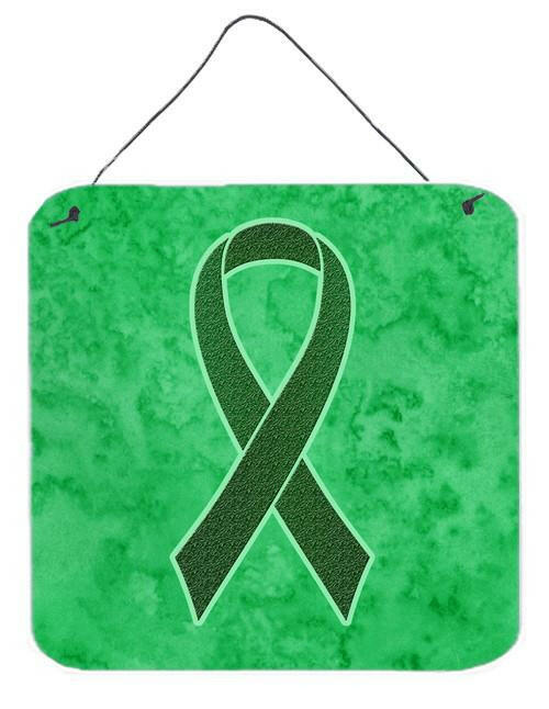 Emerald Green Ribbon for Liver Cancer Awareness Wall or Door Hanging Prints AN1221DS66