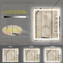 GlareGuard Anti-Fog Bathroom Led Mirror Backlit Illuminated Mirror Touch Switch Dimmable