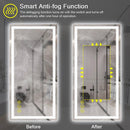 GlareGuard Rectangular Anti-Fog Dimmable Backlit LED Bathroom Vanity Mirror