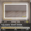 GlareGuard Rectangular Anti-Fog Dimmable Backlit LED Bathroom Vanity Mirror