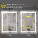 GlareGuard Rectangular Anti-Fog Dimmable Backlit LED Bathroom Vanity Mirror