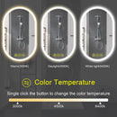 BrightView Oval Frameless LED Anti-Fog Dimmable Bathroom Vanity Mirror