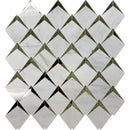 White 12x12 Polished Diamond Eastern White, Glass Mosaic Tile (5 pack, 5 sq ft/case) - Sample