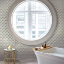White 12x12 Polished Diamond Eastern White, Glass Mosaic Tile (5 pack, 5 sq ft/case) - Sample