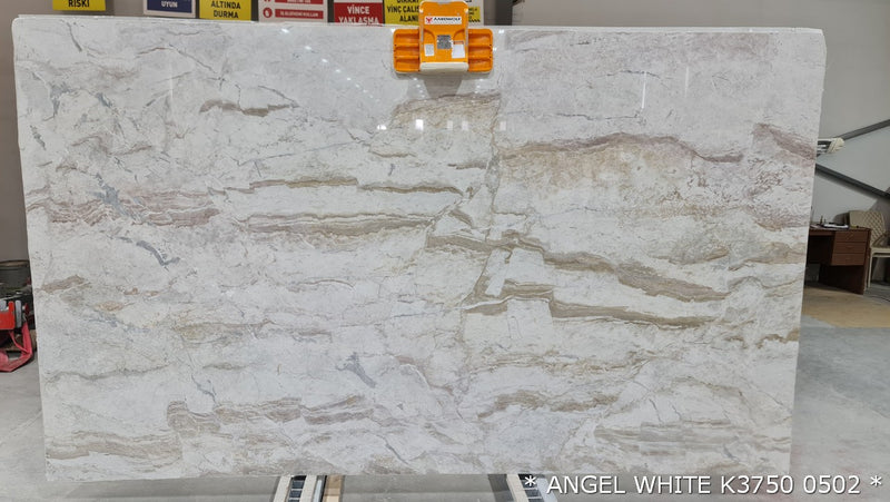 Angel White Bookmatching Marble Slabs Polished -Full Truckload