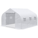 Greenhouse w/ White PE Cover and Heavy Duty Steel Frame 11.5' x 10' x 6.5'