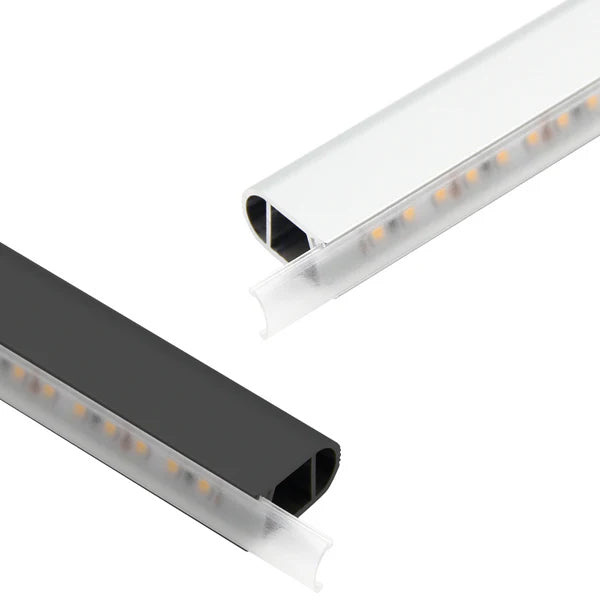 AP16F Aluminum 8 ft Oval Wardrobe Hanging Rail 10 Pack LED lighted Closet Rod Fixture
