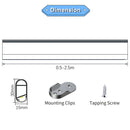 AP16F Aluminum 8 ft Oval Wardrobe Hanging Rail 10 Pack LED lighted Closet Rod Fixture