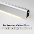 AP16F Aluminum 8 ft Oval Wardrobe Hanging Rail 10 Pack LED lighted Closet Rod Fixture