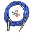 XLR Female to 1/4" Male Jack Microphone Cables (6 Pack) by FAT TOAD- 20ft Professional Pro Audio Mic Blue Cord Patch Lo-Z Connector, 24 Gauge Shielded by GeekStands.com