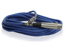 XLR Female to 1/4" Male Jack Microphone Cables (6 Pack) by FAT TOAD- 20ft Professional Pro Audio Mic Blue Cord Patch Lo-Z Connector, 24 Gauge Shielded by GeekStands.com