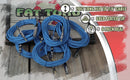 XLR Female to 1/4" Male Jack Microphone Cables (6 Pack) by FAT TOAD- 20ft Professional Pro Audio Mic Blue Cord Patch Lo-Z Connector, 24 Gauge Shielded by GeekStands.com