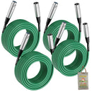 XLR Microphone Cables (4 Pack) by FAT TOAD | 50ft Professional Pro Audio Green Mic Cord Extension Patch with Lo-Z Connector | 24 AWG Shielded Wire & Balanced for Music Recording Studio Mixer Gear