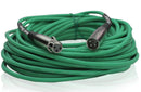 XLR Microphone Cables (4 Pack) by FAT TOAD - 50ft Professional Pro Audio Green Mic Cord Extension Patch with Lo-Z Connector - 24 AWG Shielded Wire