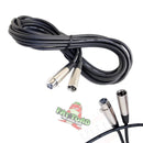 XLR Microphone Cable by FAT TOAD - 20ft Professional Pro Audio Mic Cord Extension Patch with Male to Female Lo-Z Connector - 24 AWG Wire & Balanced by GeekStands.com